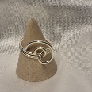 Casual And Fun!  Stetling Silver Knot Ring.  Size 9